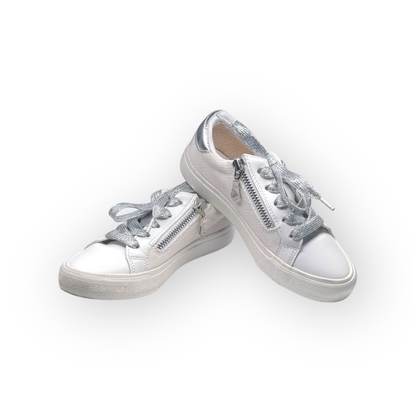 Vintage Havana 𖤐 Gita Star Sneakers 𖤐 Vegan Leather Silver Metallic Glitter 𖤐 12 - Picture 12 of 16